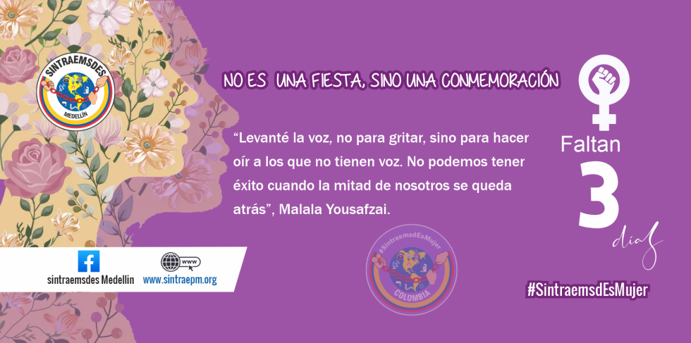 8 de marzo día internacional de la Mujer Trabajadora | Sintraemsdes